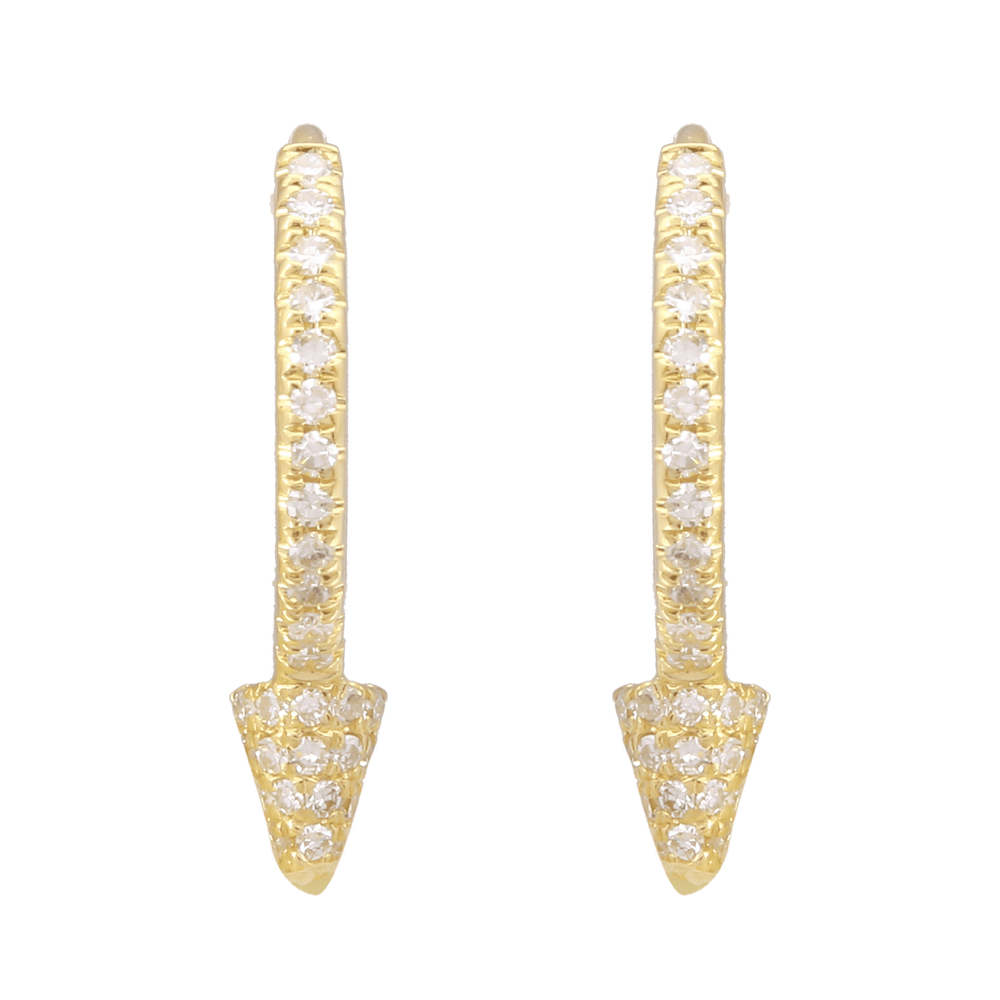 Spike Huggie Earrings.