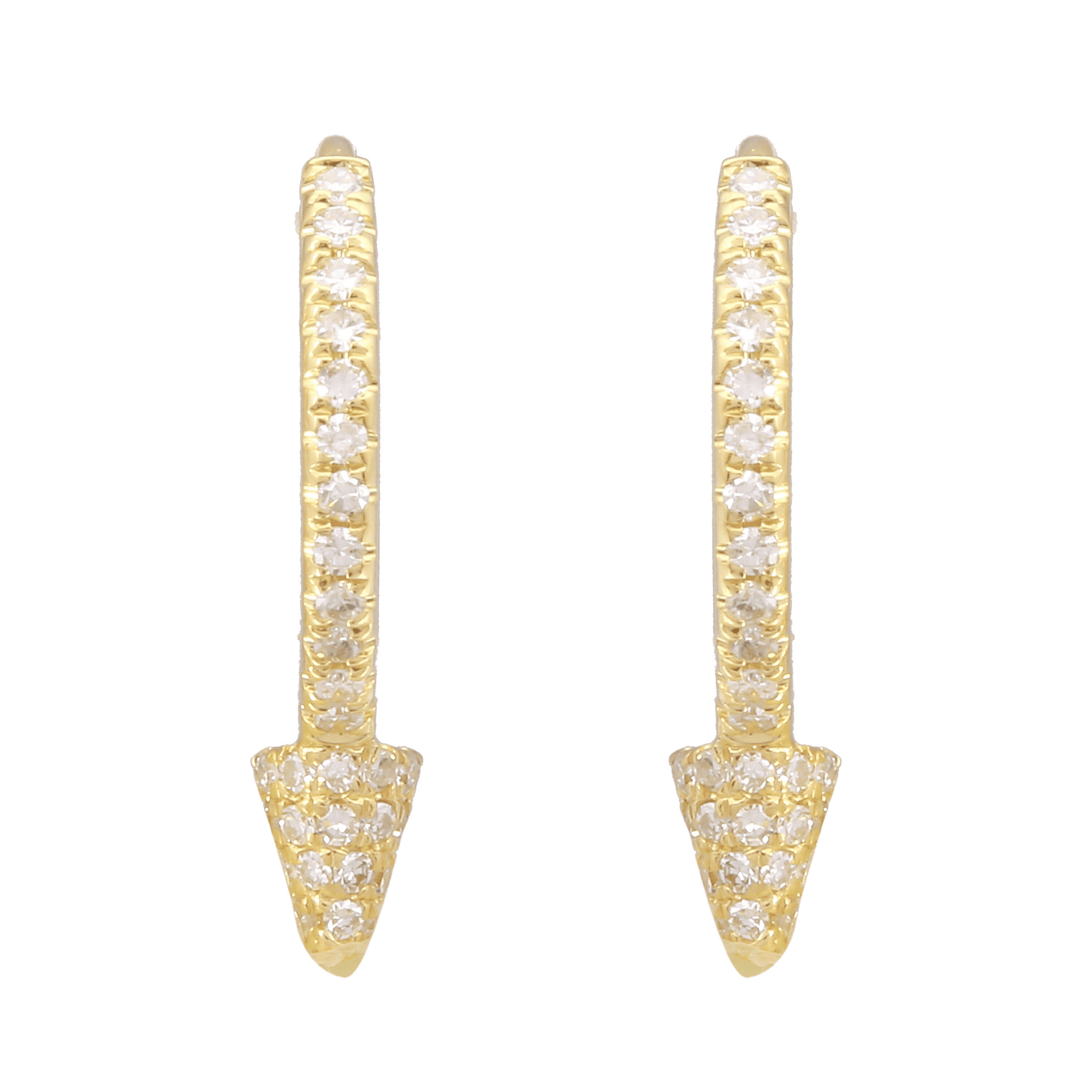 Spike Huggie Earrings.