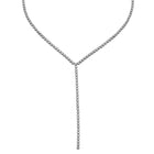 Crown Prong Diamond Tennis Y Necklace.