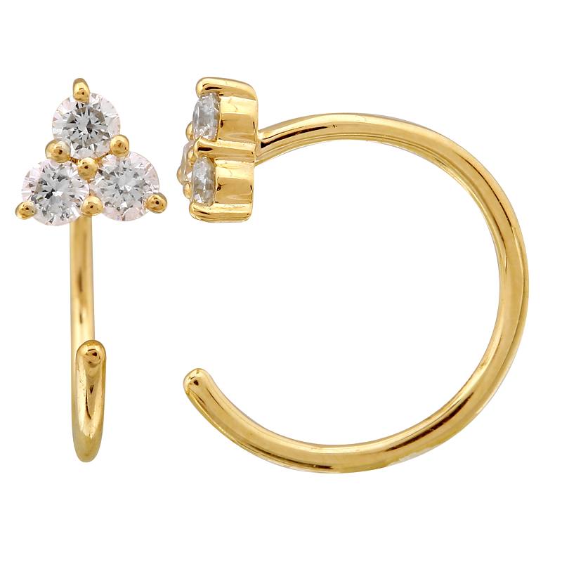 Threader Diamond Cluster Ear Jackets.