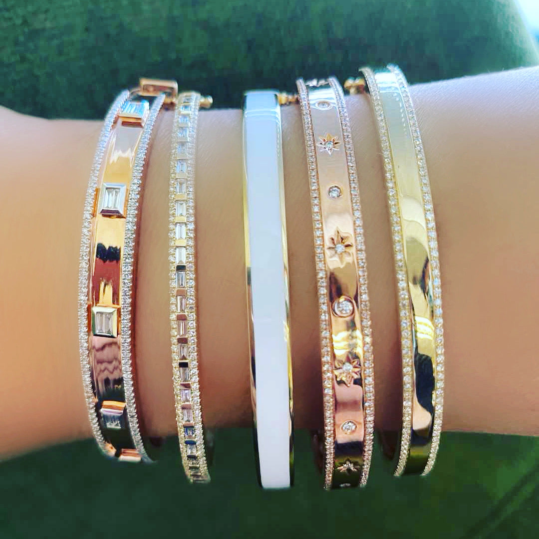 Smooth Diamond Bangle.