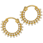 Pearl Lace Hoop Earrings.