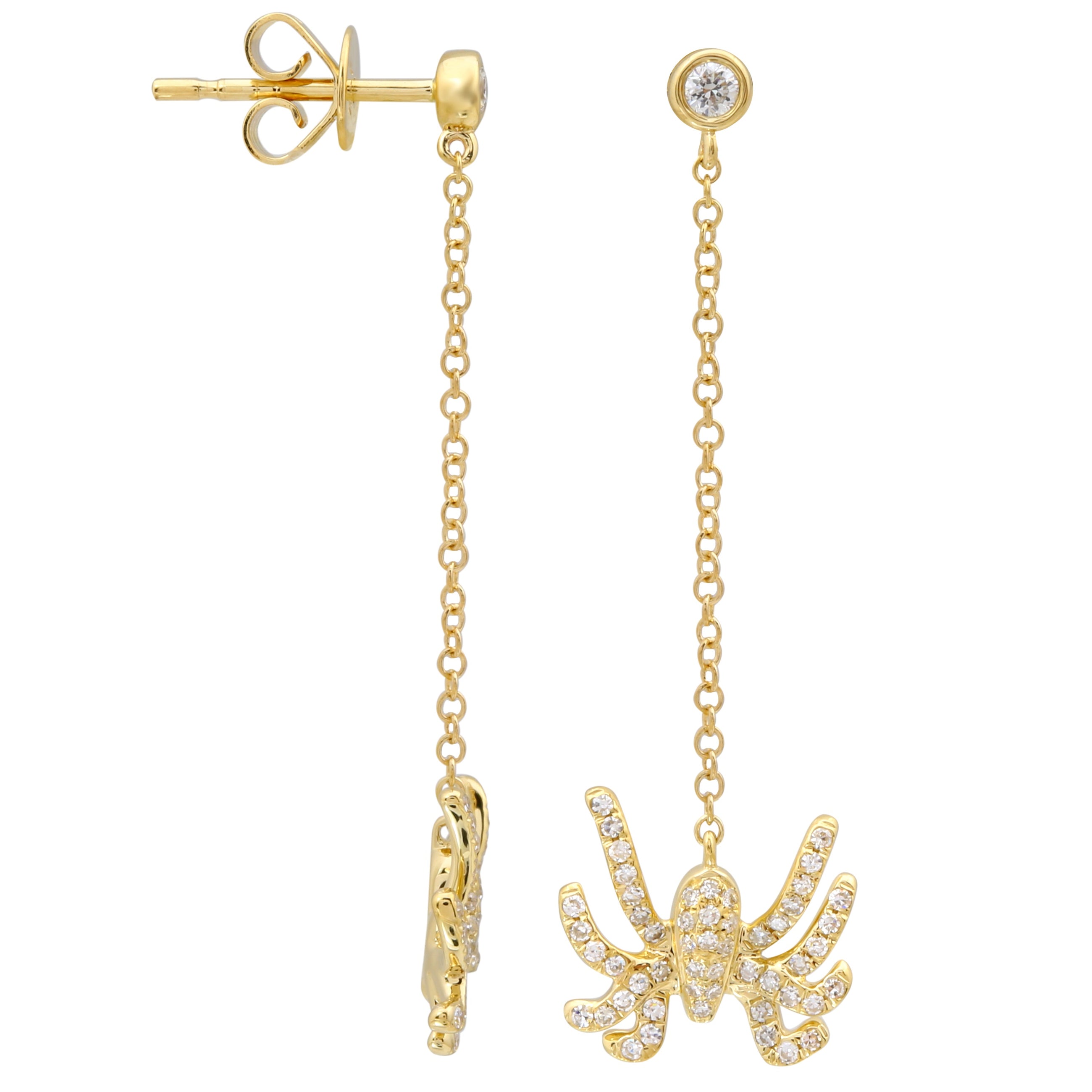 Dangle Spider Drop Earrings.