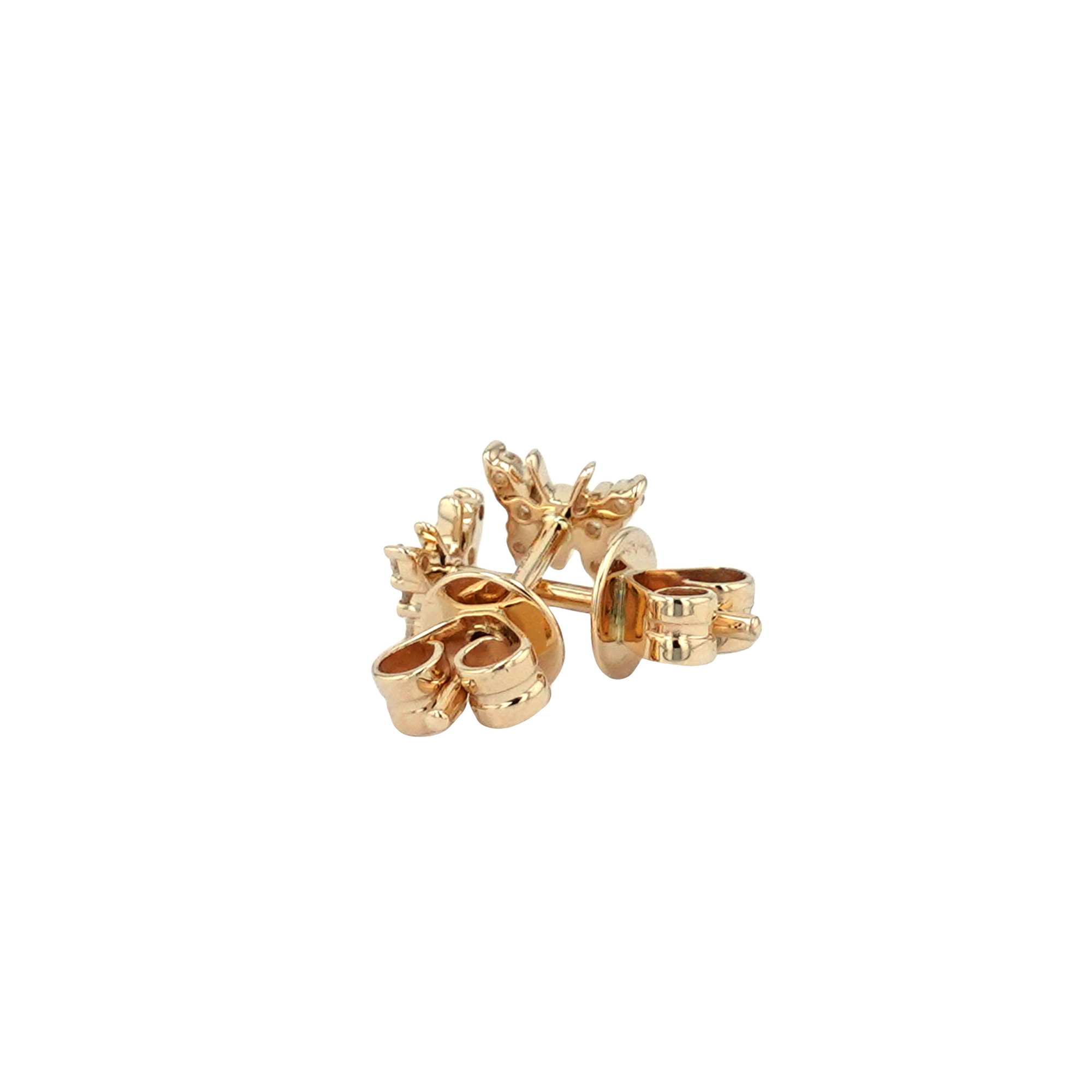 Yellow Diamond Butterfly Studs.