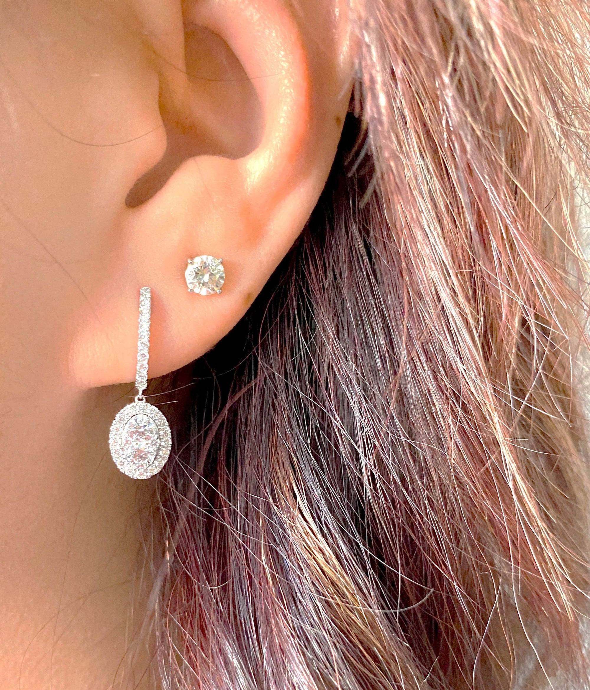 Diamond Drop Hoops.