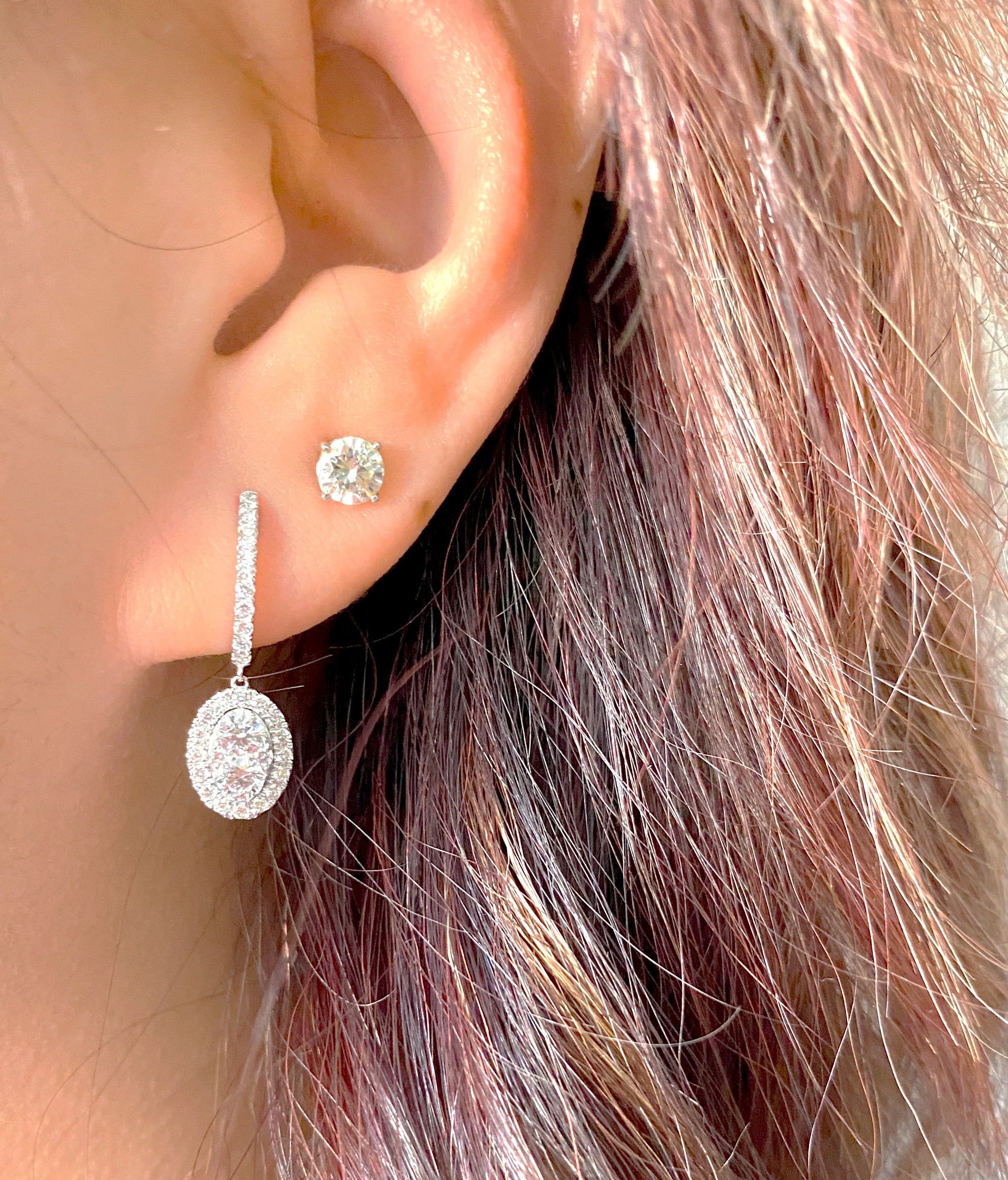 Diamond Drop Hoops.