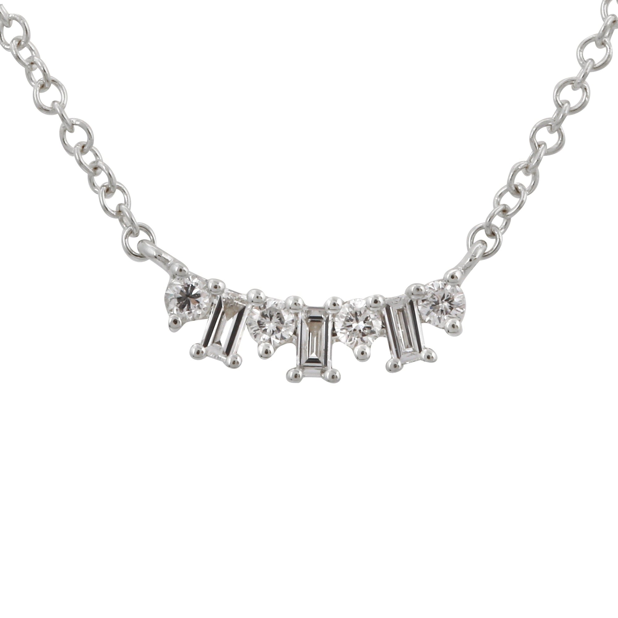 Staggered Diamond Station Pendant.
