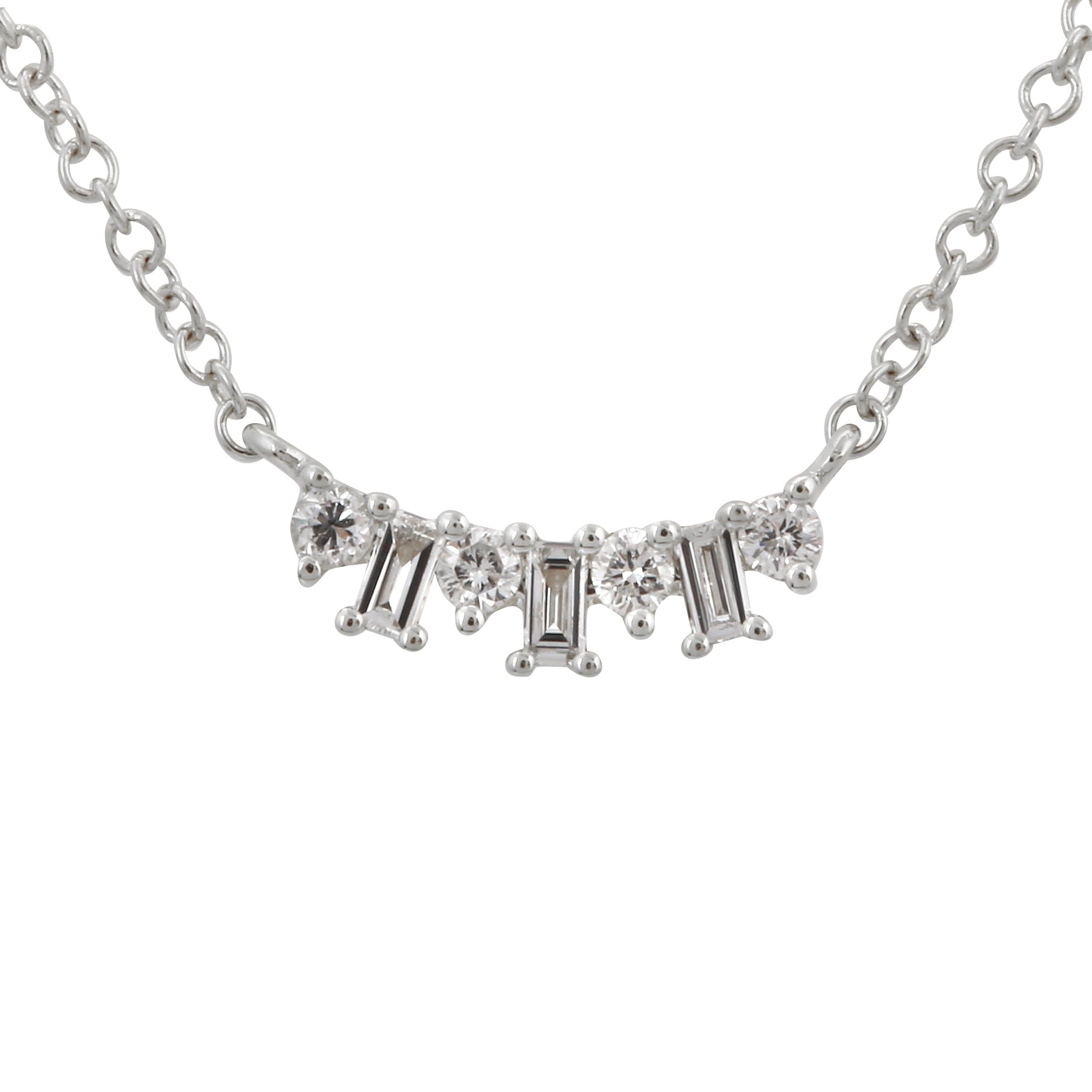 Staggered Diamond Station Pendant.