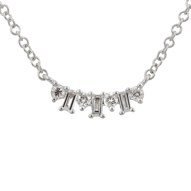 Staggered Diamond Station Pendant.