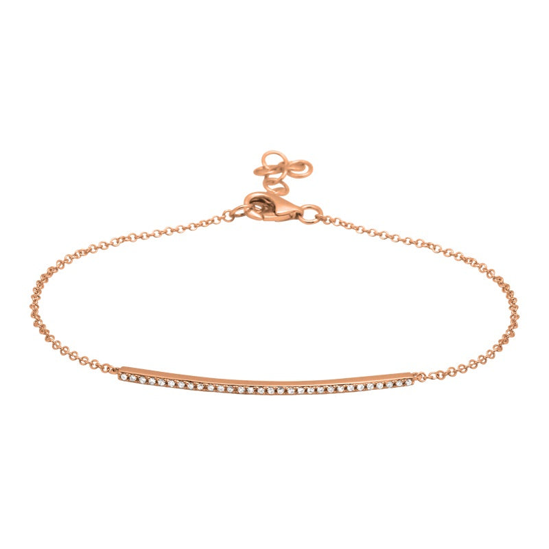 Curved Bar Link Bracelet.