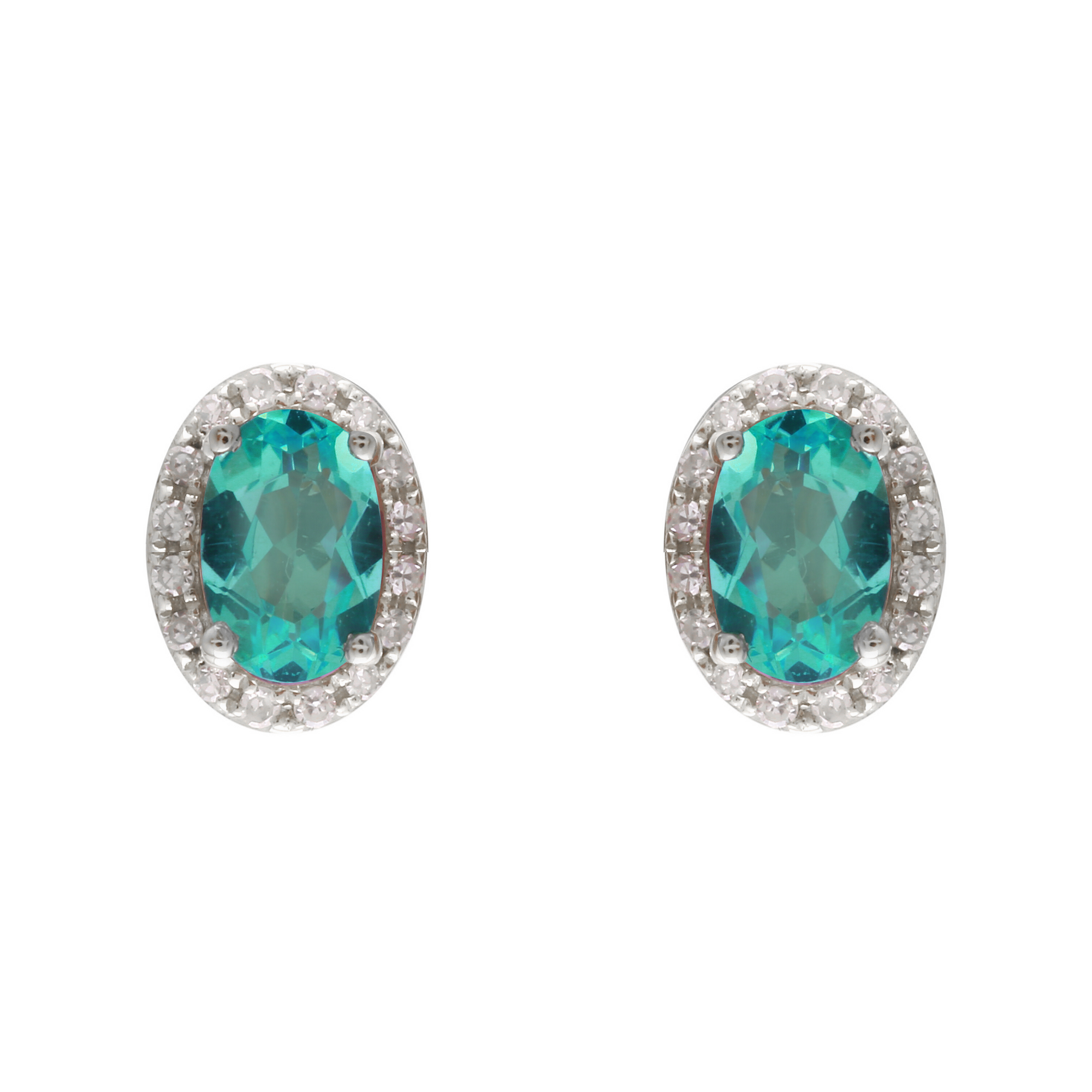 Diamond Apatite Oval Halos.
