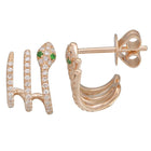 Snake Lobe Stud Earrings.