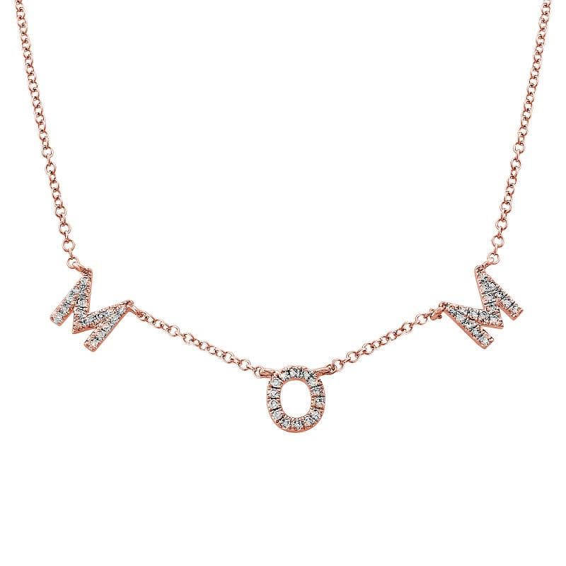 Pave Mom Necklace.