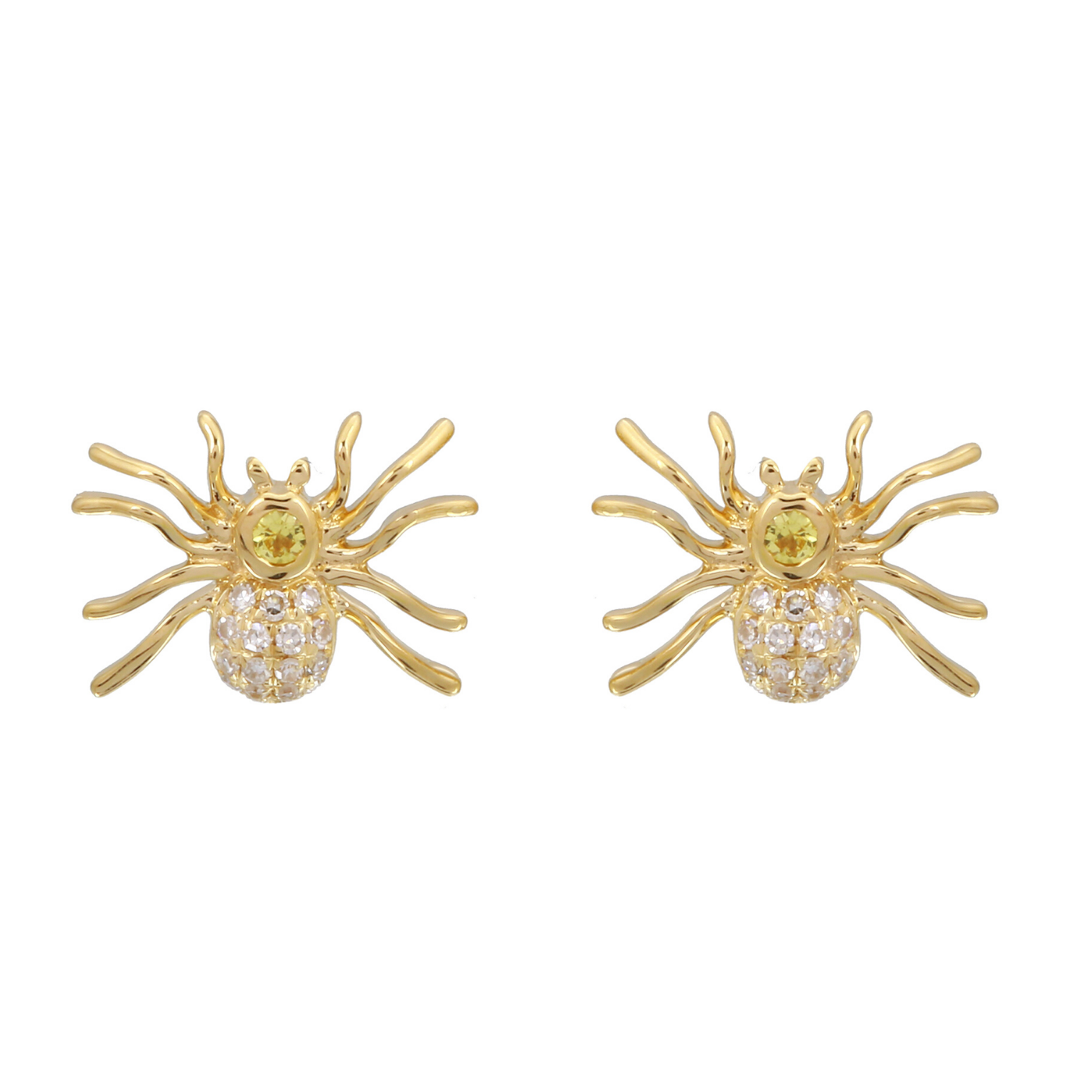 Yellow Spider Earrings.