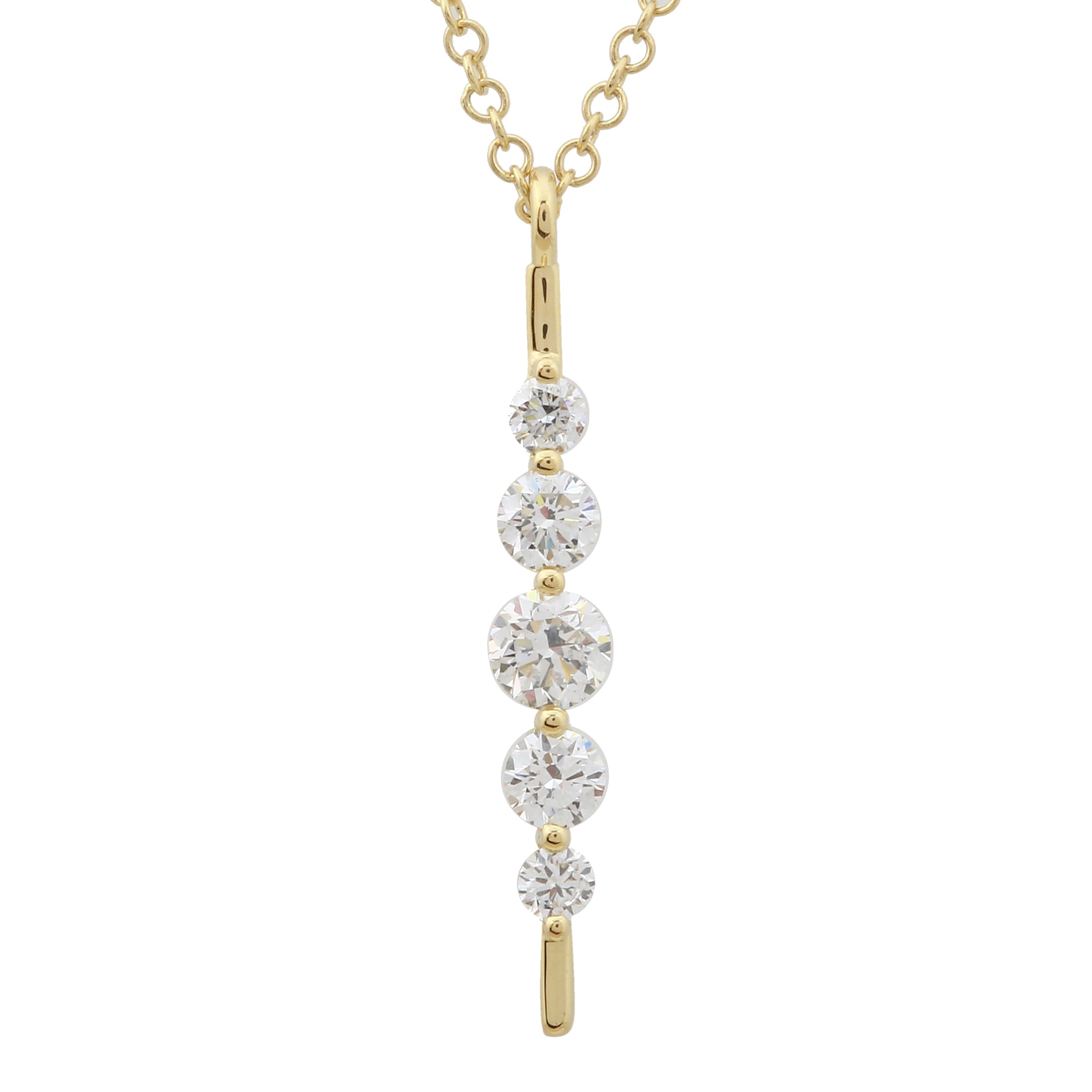 Diamond Strand Pin Necklace.