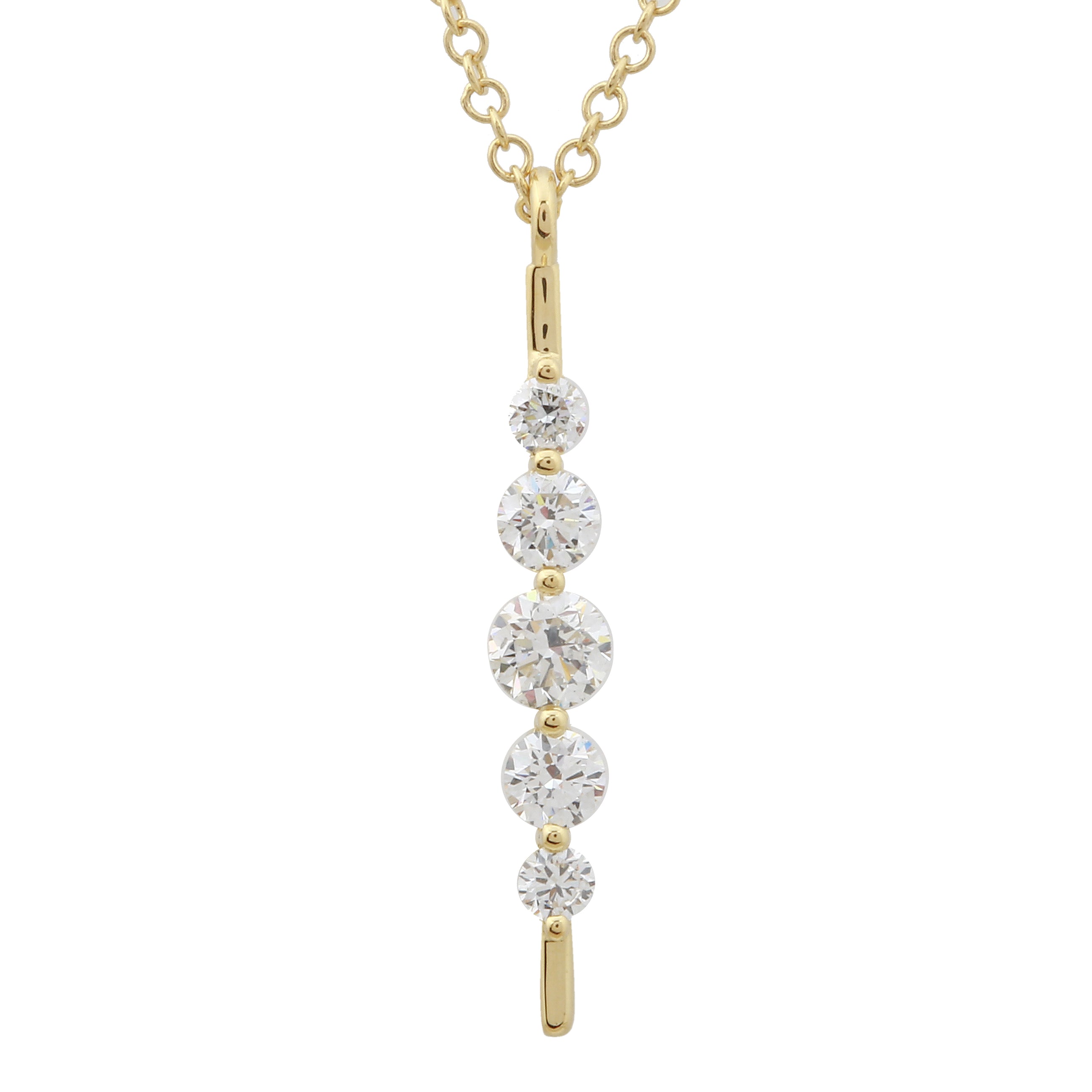 Diamond Strand Pin Necklace.
