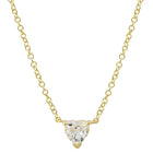 Heart Cut Solitaire Necklace.