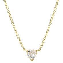 Heart Cut Solitaire Necklace.