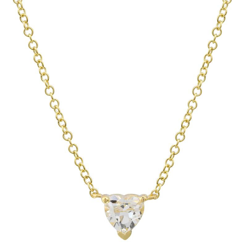 Heart Cut Solitaire Necklace.