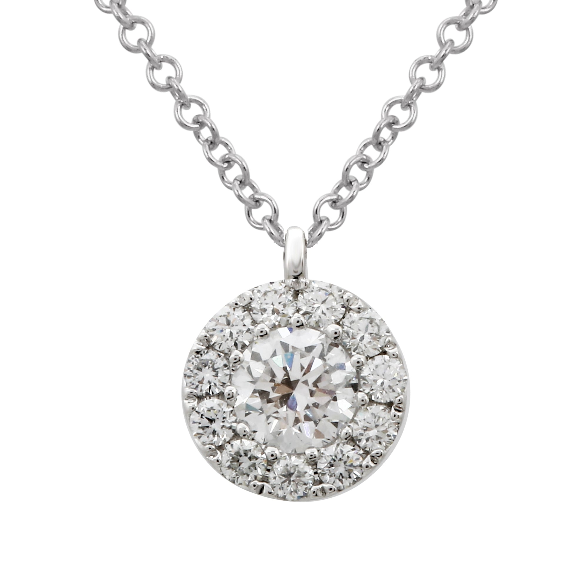 Diamond Halo Pendant.