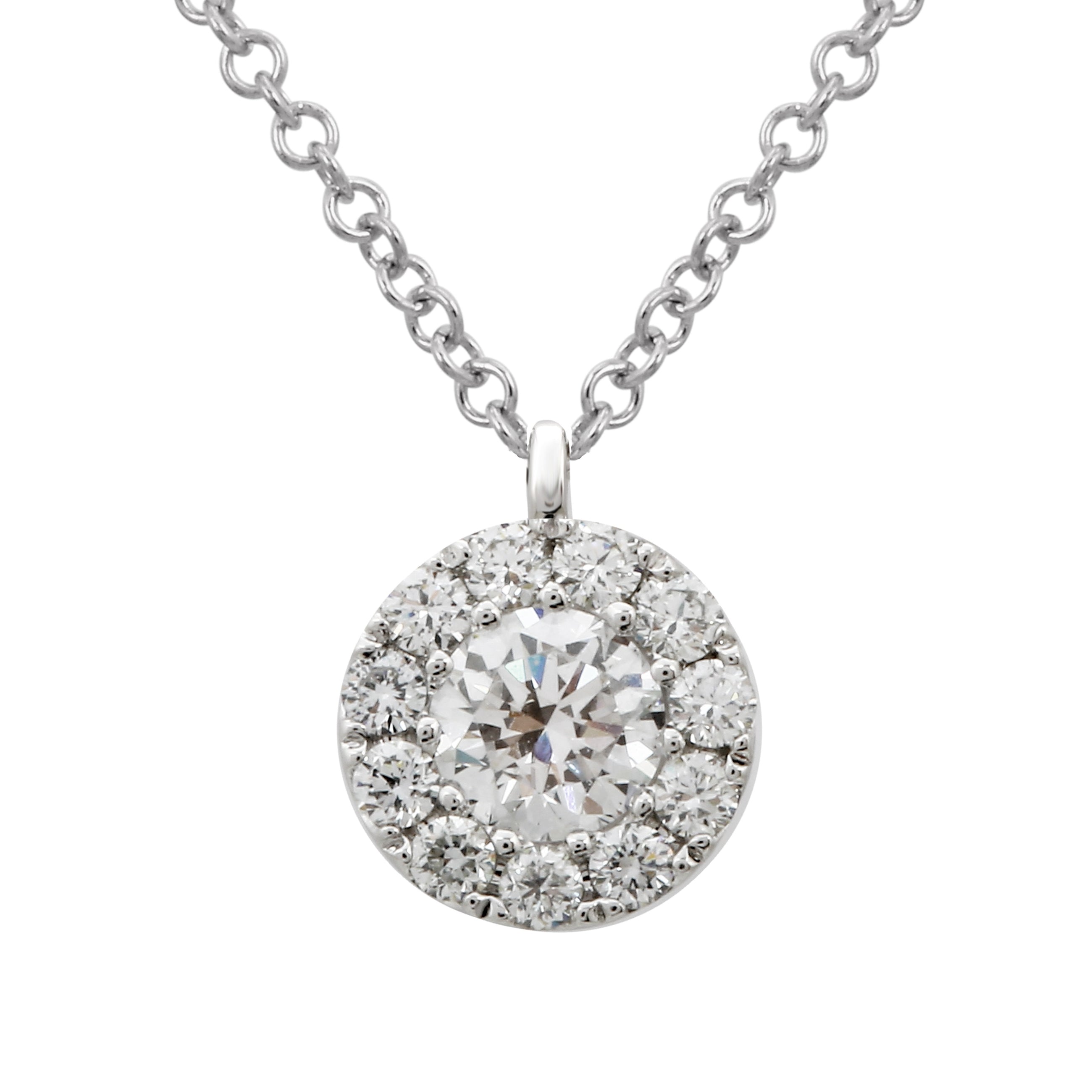 Diamond Halo Pendant.
