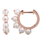 Gold Beaded Gem Hoops.