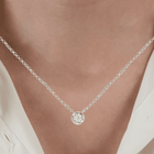 Suspended Diamond Solitaire Necklace.