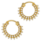 Pearl Lace Hoop Earrings.