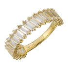 Slanted Baguette Gemstone Ring.