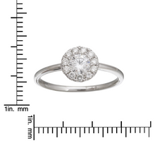 Halo Stack Band Engagement Ring.