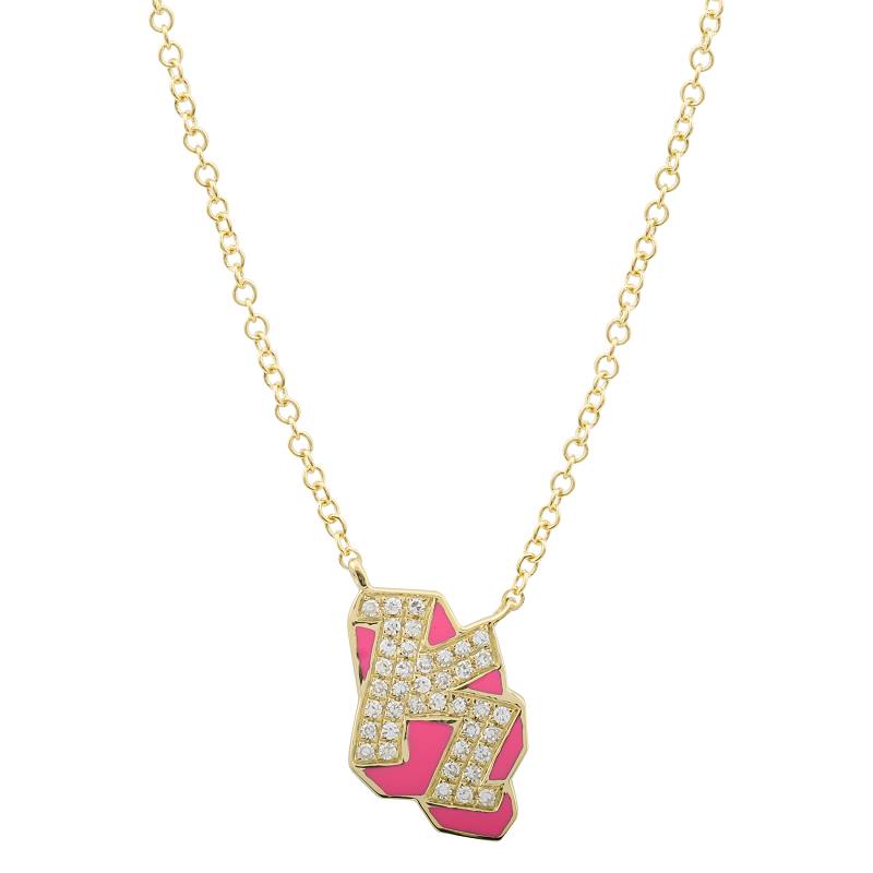 Color Graffiti Initial Necklace.