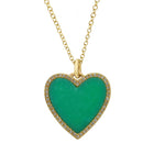 Diamond Turquoise Heart Pendant.