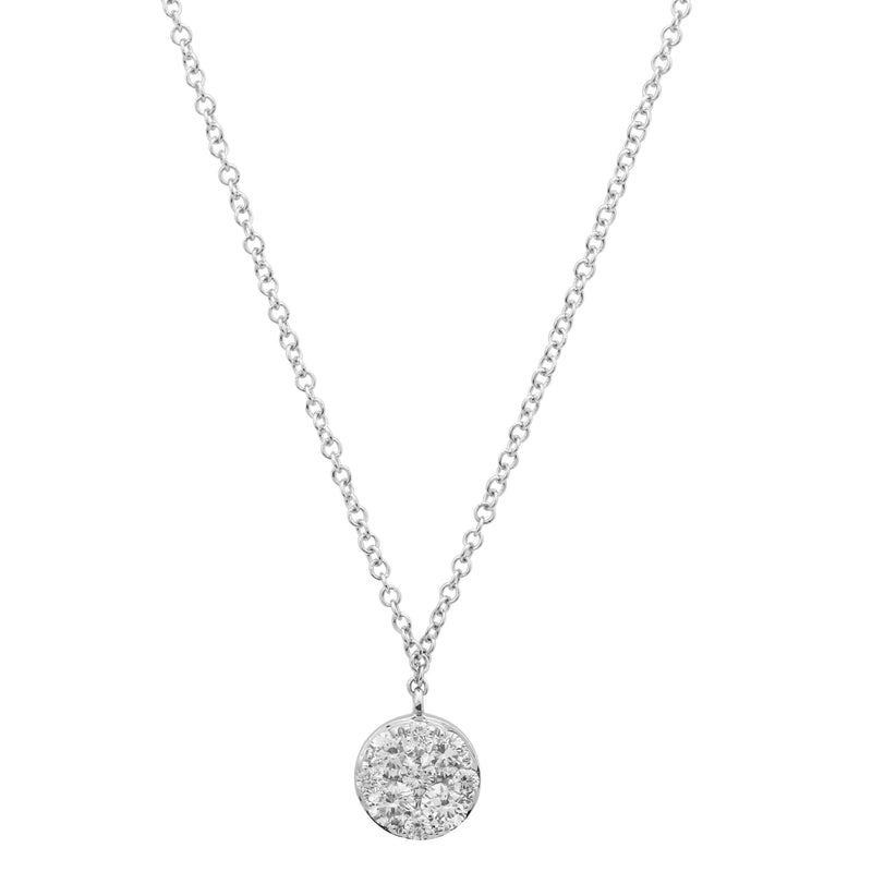 Lab Diamond Cluster Necklace.