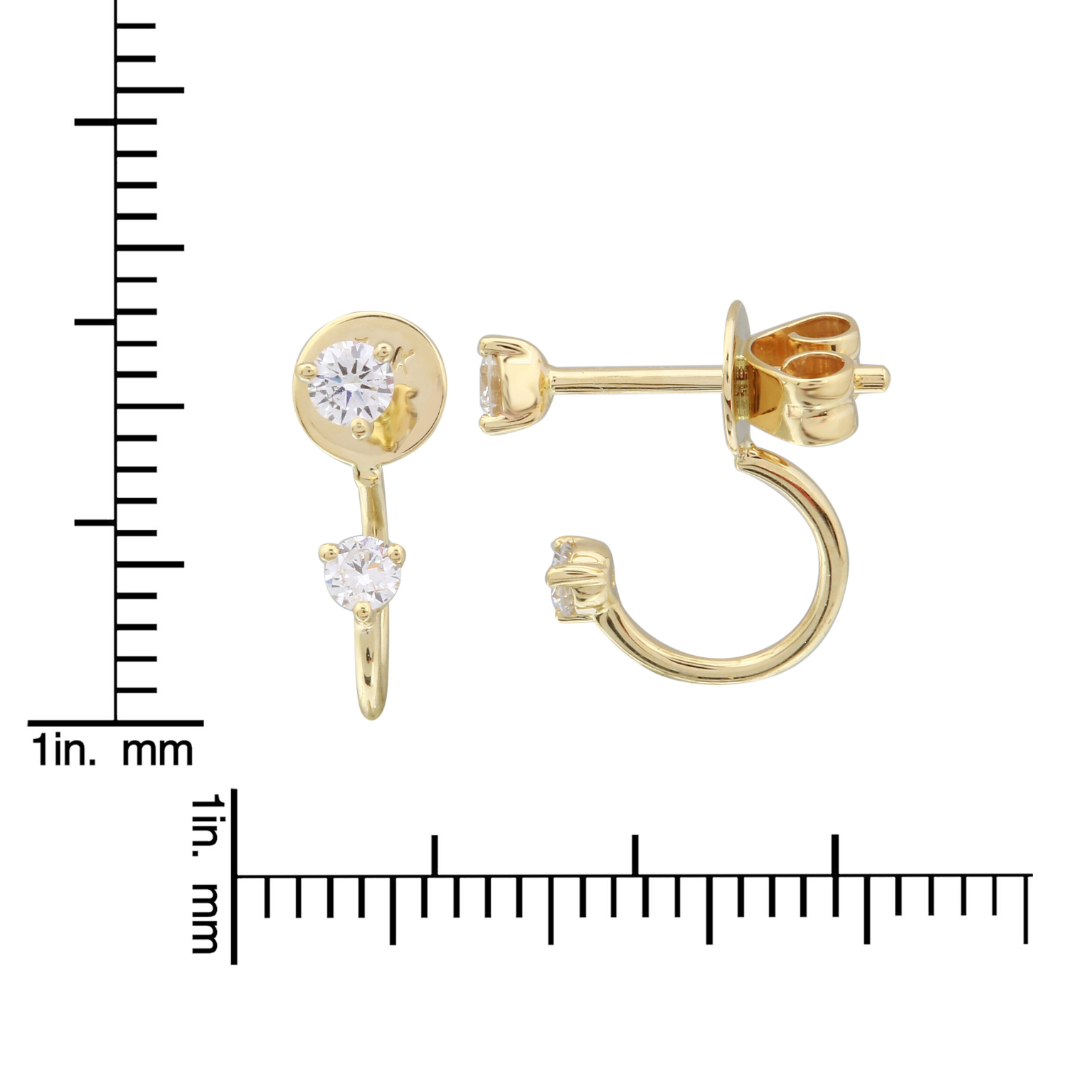 Diamond Hoop Studs.