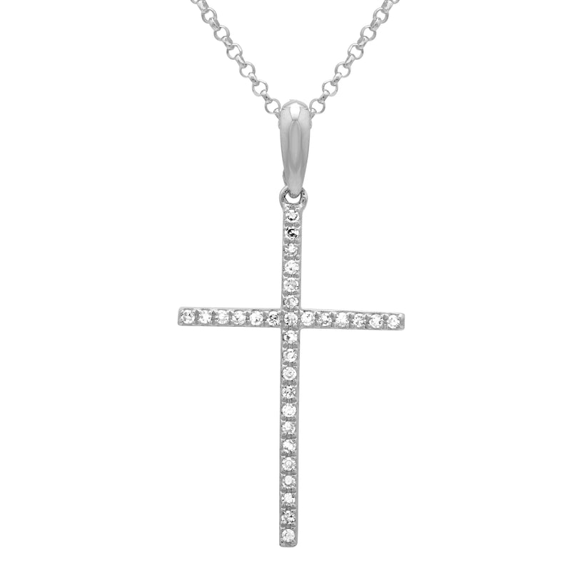 White Gold Diamond Cross.