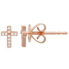 Mini Diamond Cross Studs.