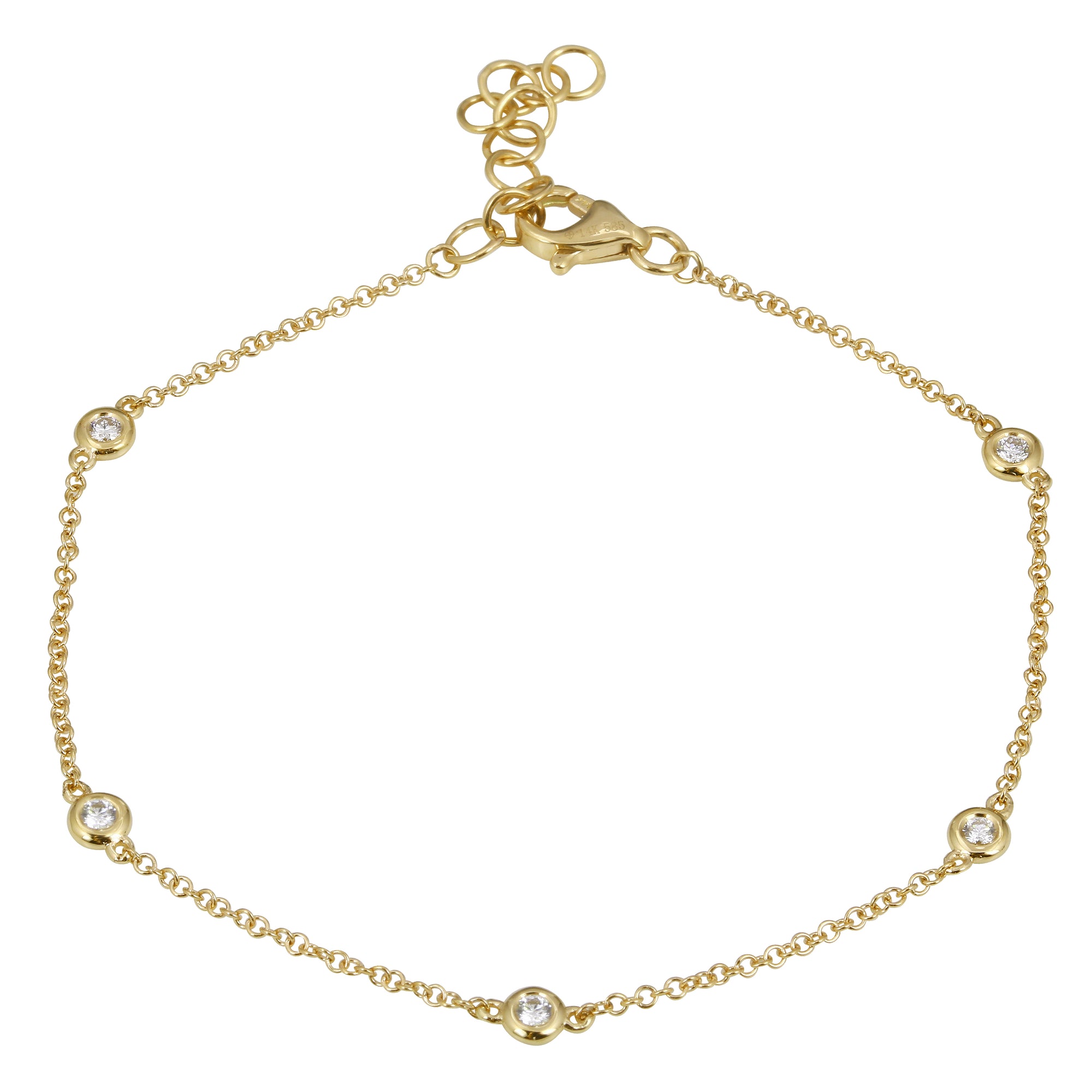 By-Yard Bezel Charm Link Bracelet.