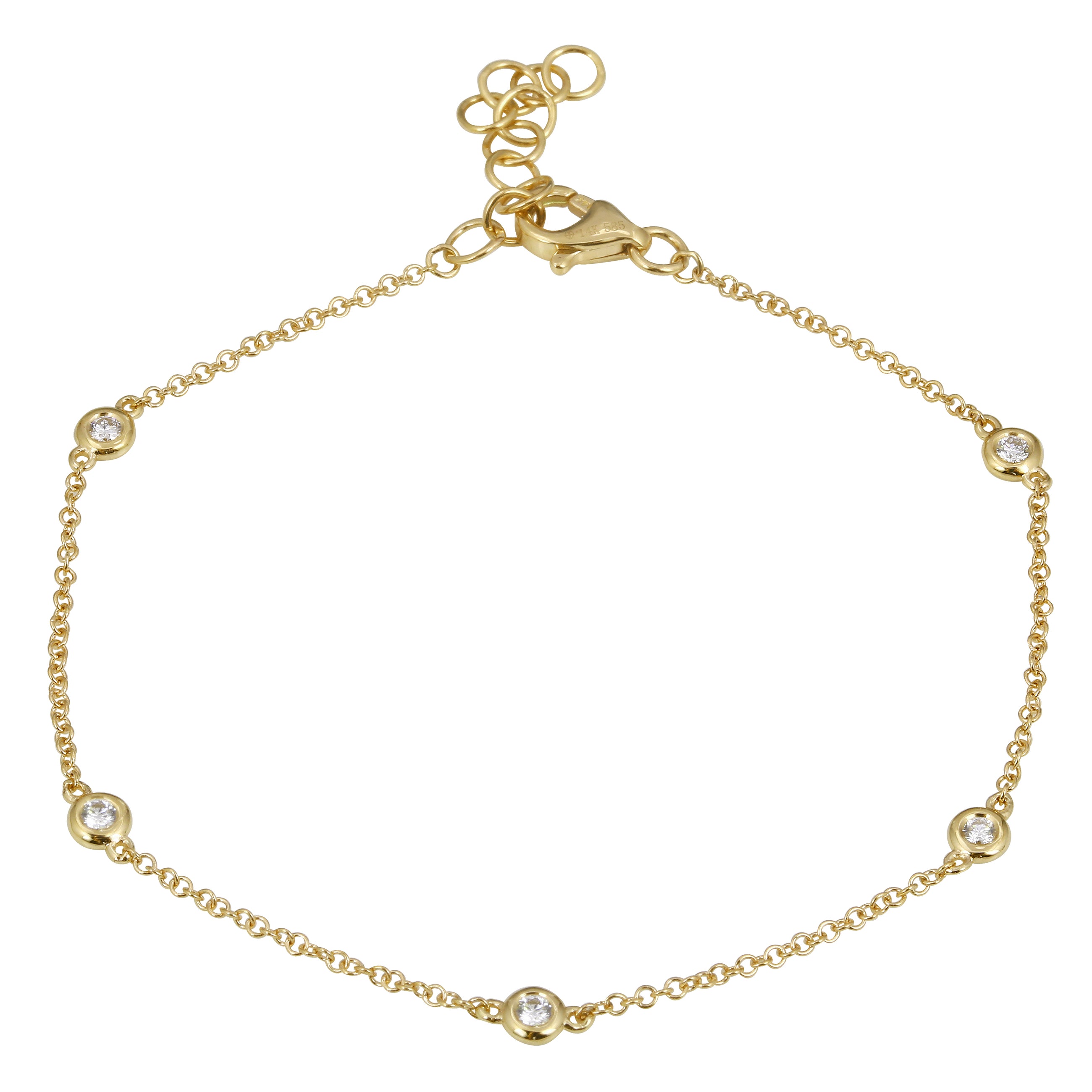 By-Yard Bezel Charm Link Bracelet.