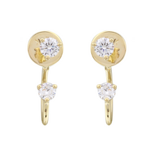 Diamond Hoop Studs.