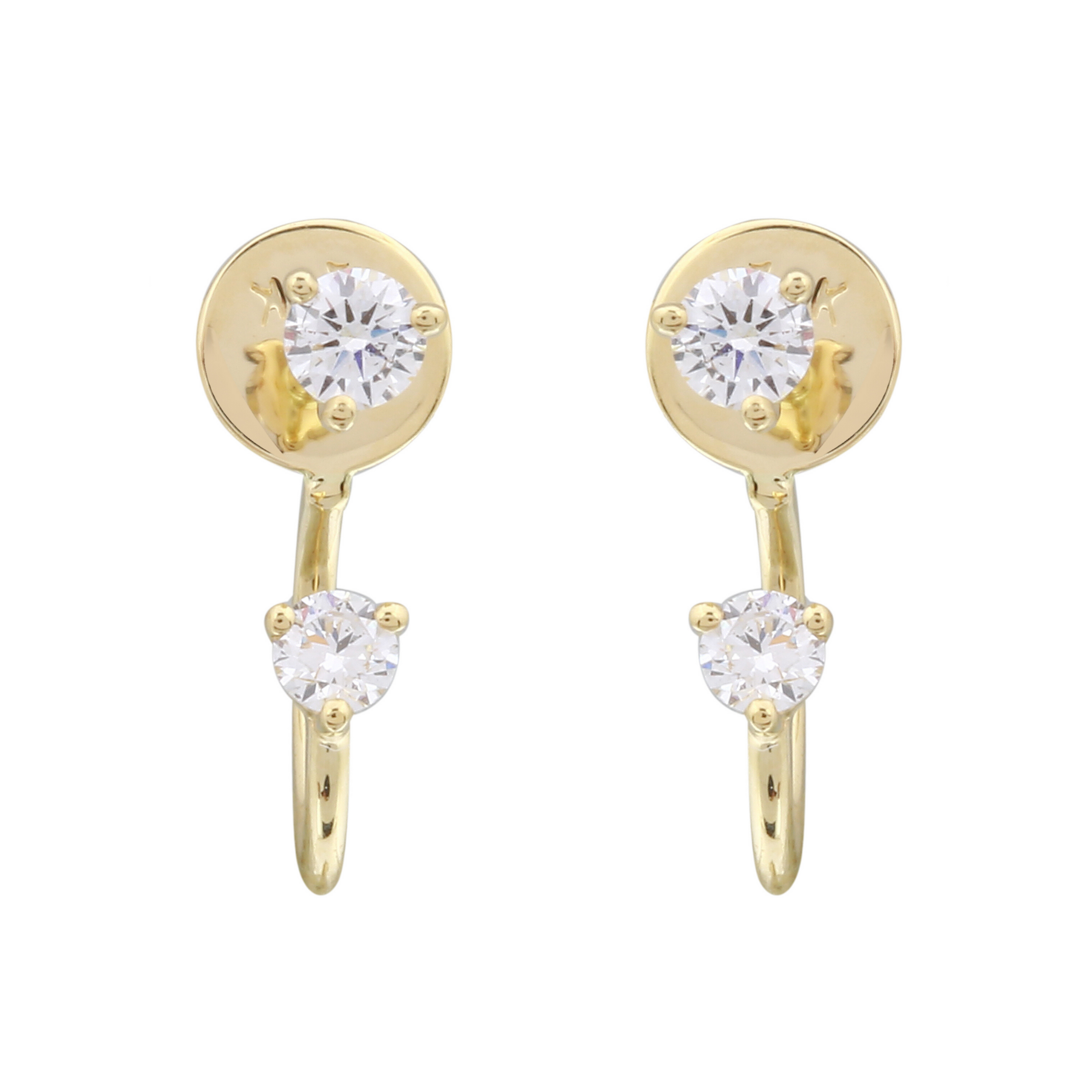 Diamond Hoop Studs.