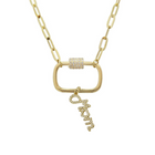 Diamond Mom Heart Charm.