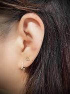 Bezel Trio Stud Earrings.
