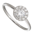 Halo Stack Band Engagement Ring.