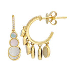 Mop Dangle Hoop Earrings.