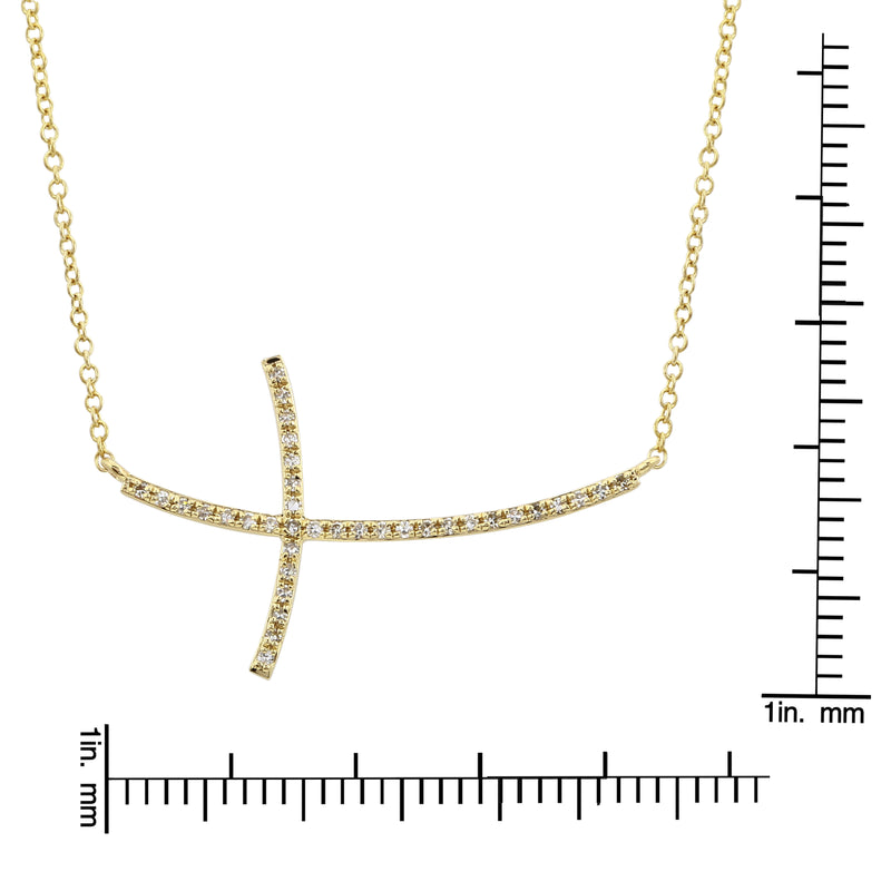 Skinny Slant Cross Pendant.