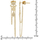 Dangle Chains Drop Earrings.