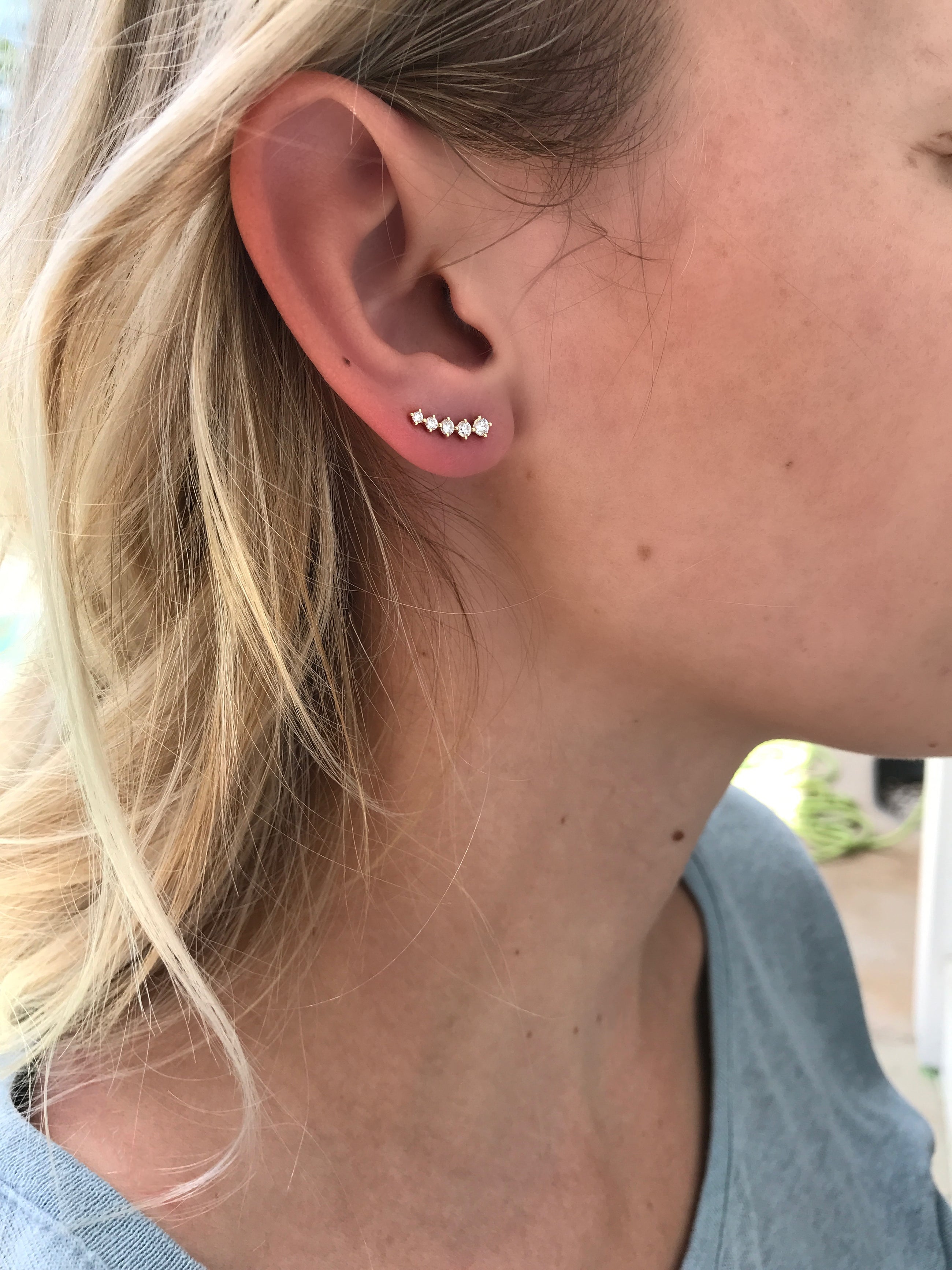 Diamond Climber Earrings.