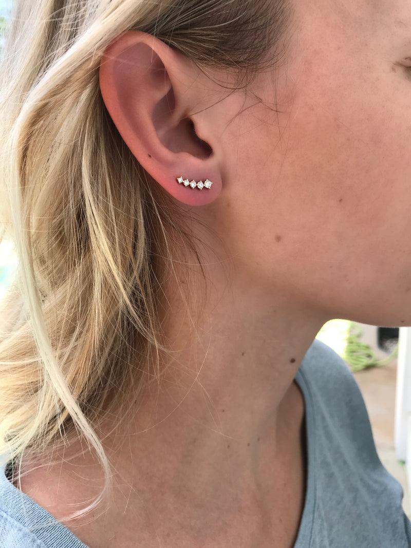 Diamond Climber Earrings.