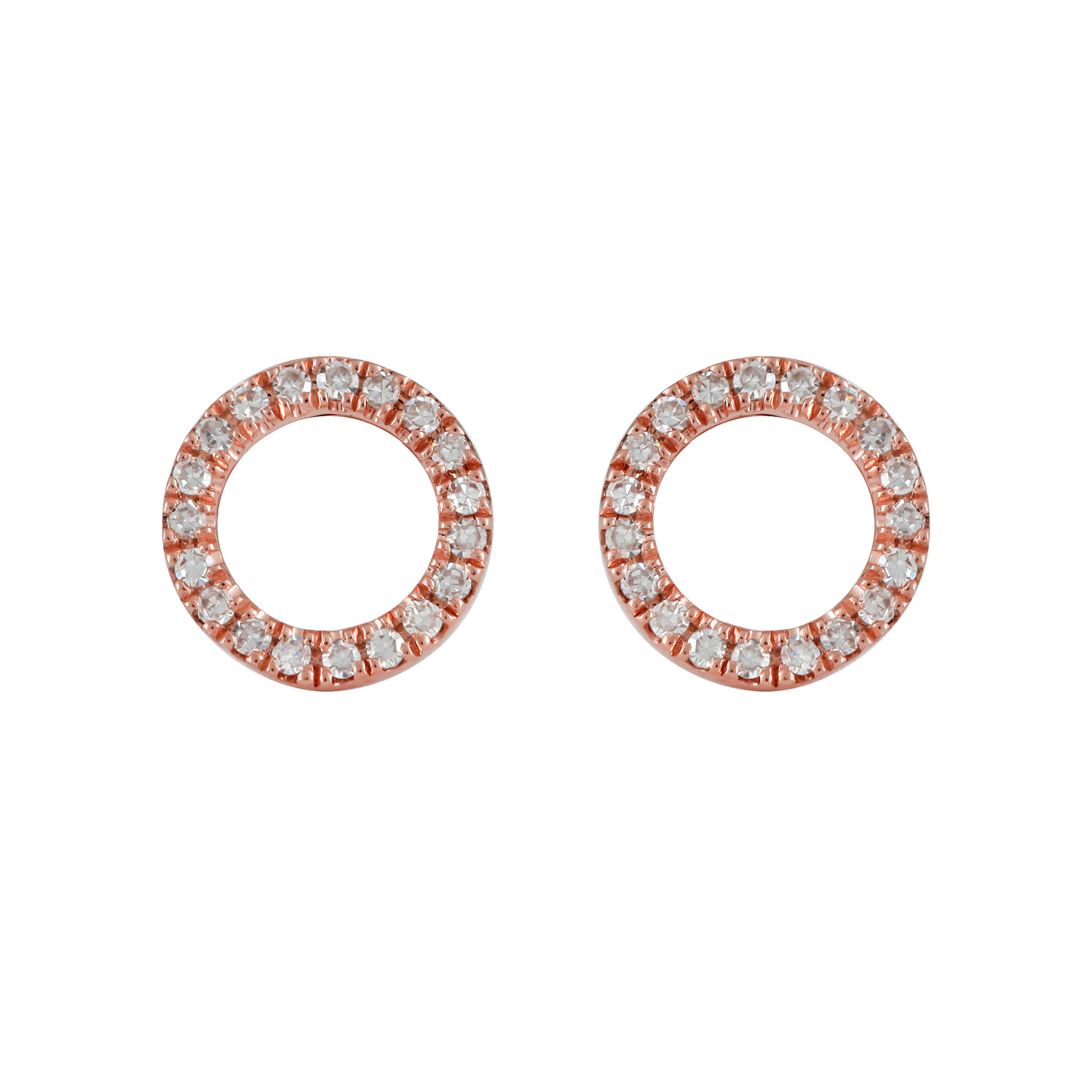 Pink Circle Studs.
