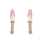 Rose Gold Baguette Hoops.